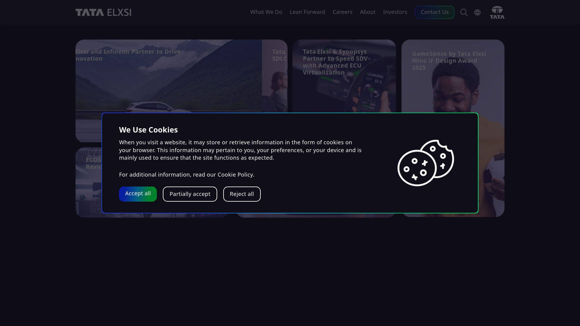 Tata Elxsi Platform Screenshot
